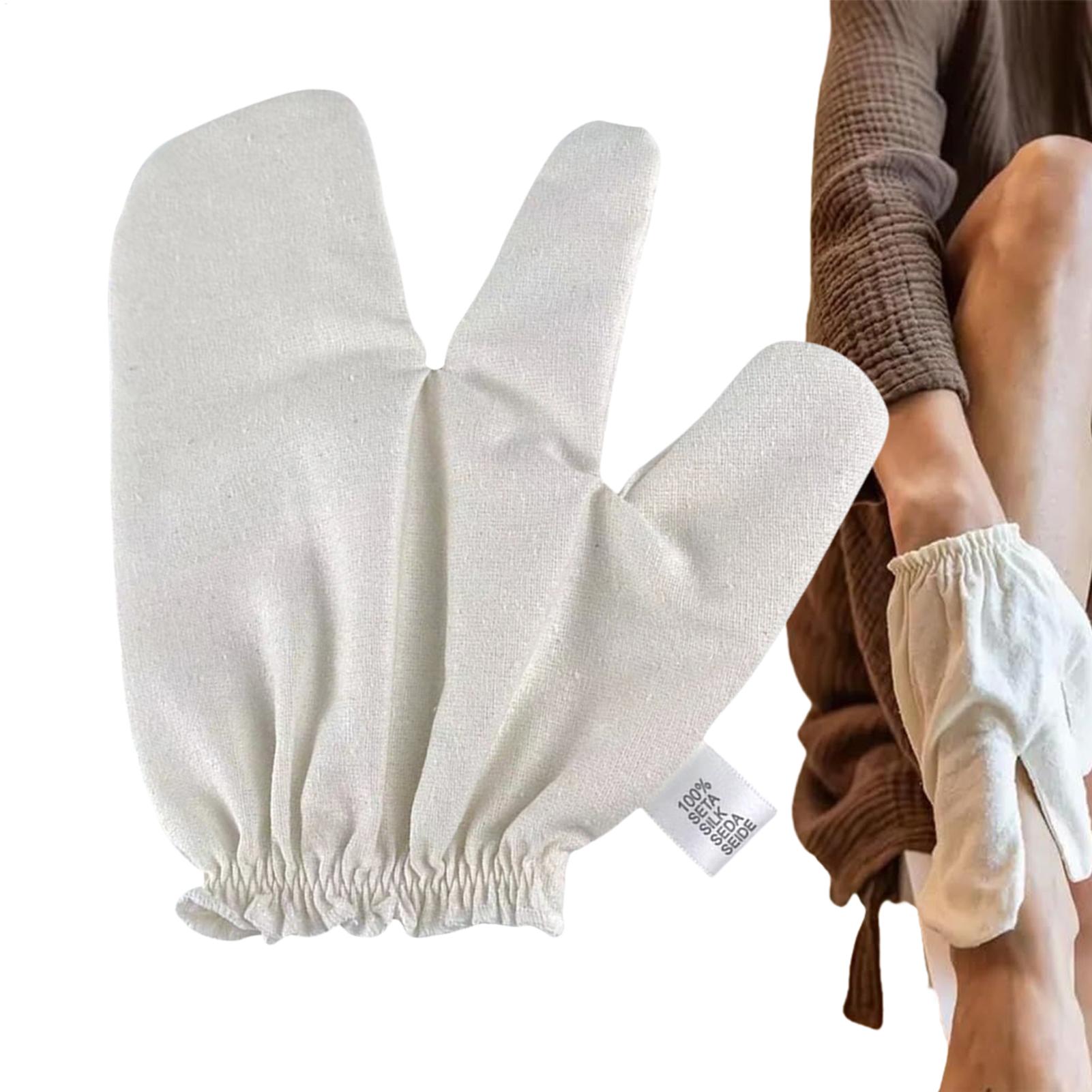 Ayurvedic & Herbal Wellness Kits - Rohseide Garshana Handschuhe – Ayurvedische Massagehandschuhe,