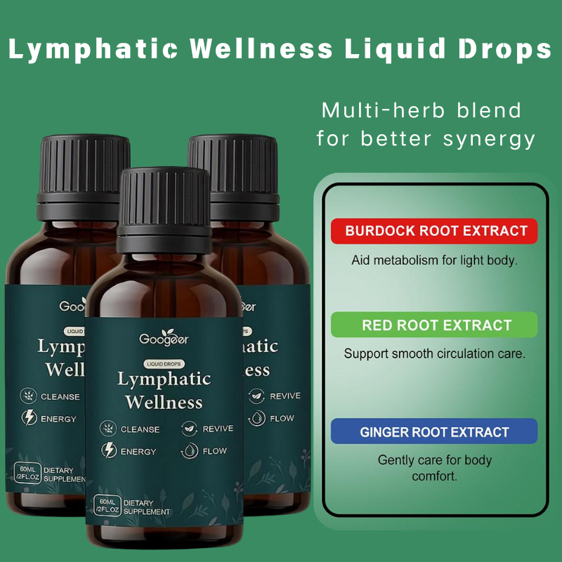 Herbal And Wellness - 60ml Lymphflüssigkeit Natürliche Kräuter-Wellness-Nahrungsergänzungsmittel zur Förderung