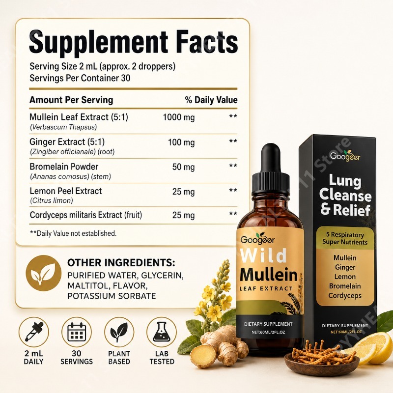 Mullein Flüssig-Tropfen Kräute – Herbal And Wellness Bewertung und Preis