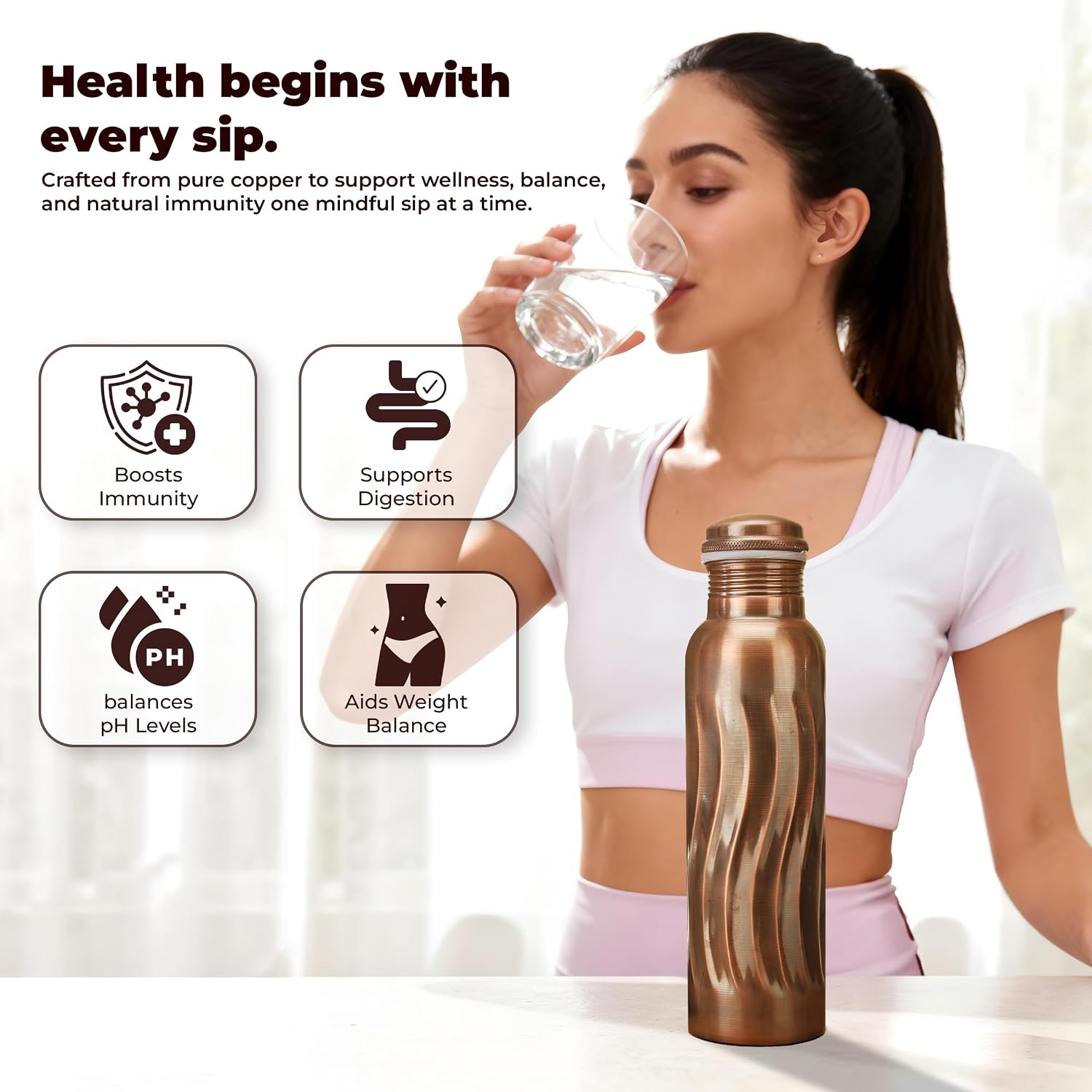 Antike Kupfer-Wasserflaschen 1 – Ayurvedic & Herbal Wellness Kits Bewertung und Preis